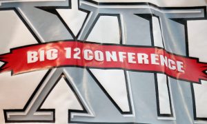 flag bearing big 12 conference logo