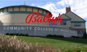 Community College of Rhode Island Exterior of Newport County Campus and Bally's logo