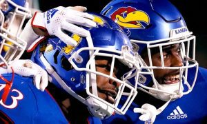 NCAA College Football Players For Kansas Eriq Gilyard and Shaad Dabney