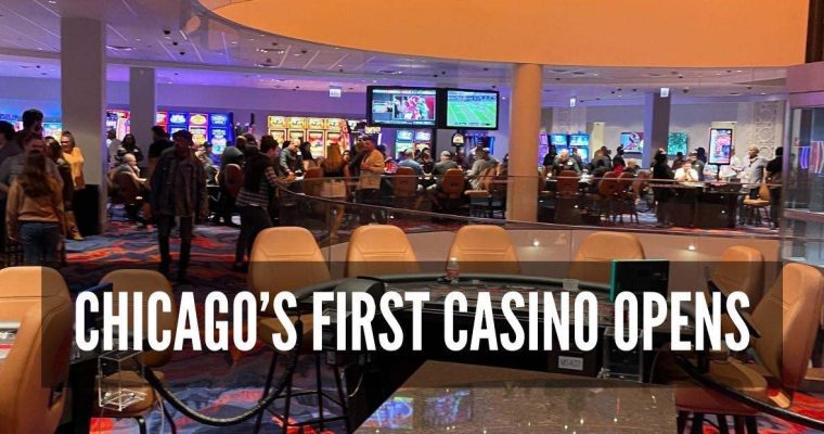 shot of the gaming floor inside bally's casino chicago