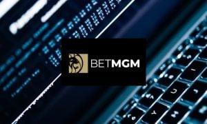 Computer Password Hacking Concept with BetMGM logo