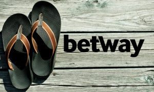 Flip Flops On Wood Floor with betway logo