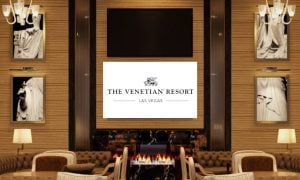 Lounge Rendering For The Venetian Convention Center with resort's logo