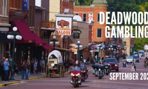 Motorcyclists And Gamblers On South Dakota's Deadwood Main Street with Deadwood gambling September 2023