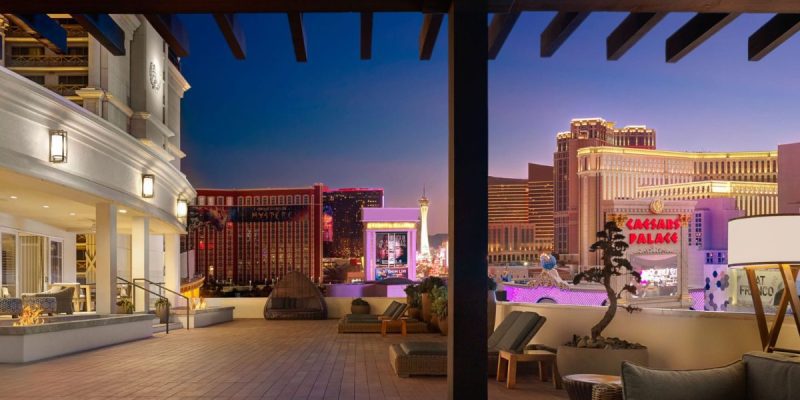 Open Air Deck At Nobu Hotel Inside Caesars Palace Las Vegas