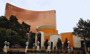 Wynn Las Vegas Casino Exterior Cloudy Day