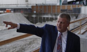 derek stevens talking at circa las vegas construction site