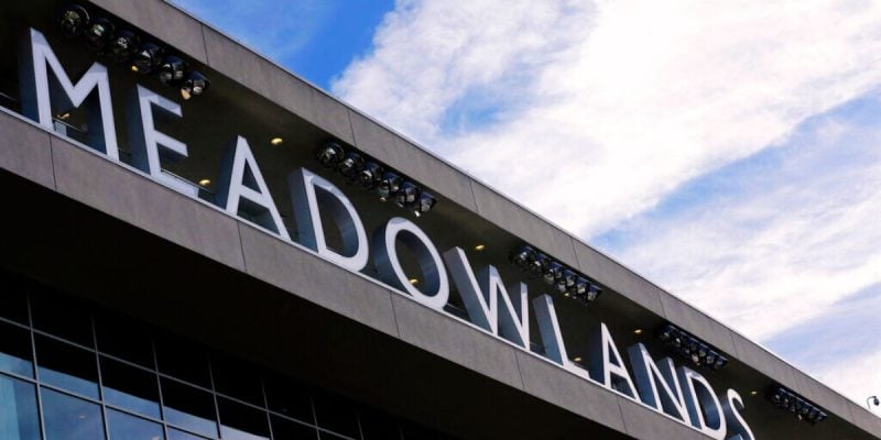Exterior Sign Reads Meadowlands In New Jersey