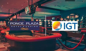 Gaming Floor At Ponce Plaza Hotel & Casino with IGT and Ponce Plaza logos