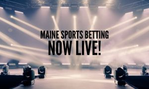 Lighted Empty Stage Ready For Performance with Maine sports betting now live!