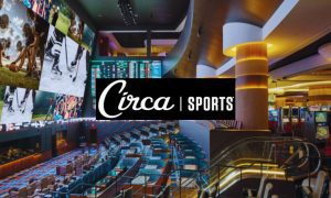 Main Floor At Circa Resort & Casino In Las Vegas with Circa Sports logo