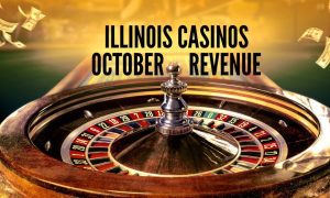 Roulette Wheel With Cash Flying Around and Illinois casinos October revenue
