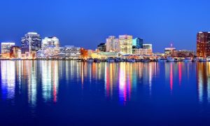 skyline of norfolk virginia