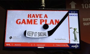 responsible gambling ad on tablet