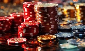 Colorful Stack Of Poker Chips