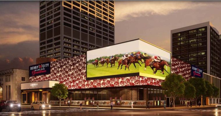 Derby City Gaming Downtown Exterior Video Board