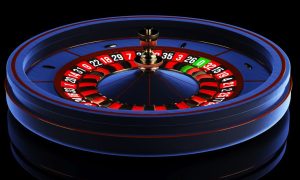 Isolated Roulette Wheel On Black Background
