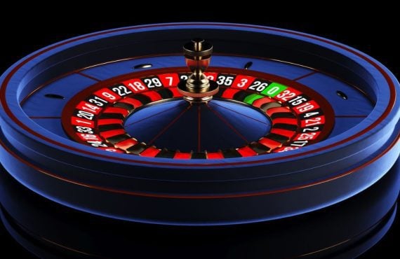 Isolated Roulette Wheel On Black Background