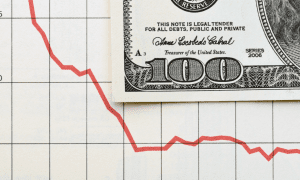 Red Line Shows Financial Downtrend