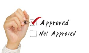 hand checking approved box