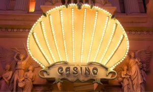 Casino Marquee With Baroque Architechture