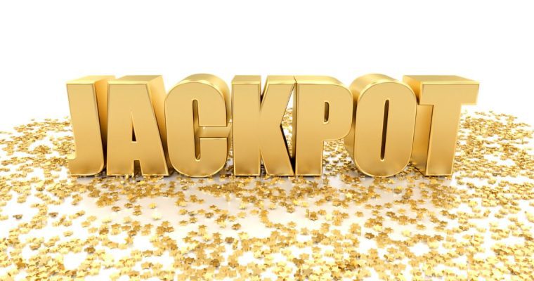 Gold Jackpot Sign With Coins