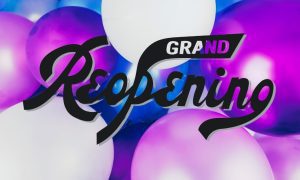Grand Reopening With Balloons
