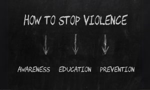 How To Stop Violence Chalkboard