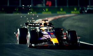 Max Verstappen Drives During F1 Las Vegas Grand Prix