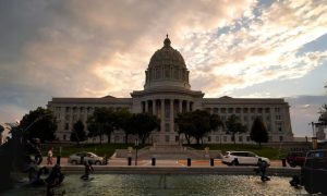 Missouri State Capitol At Sunset