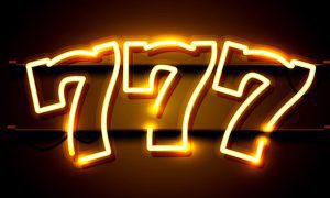 Neon 777 Online Slots Sign
