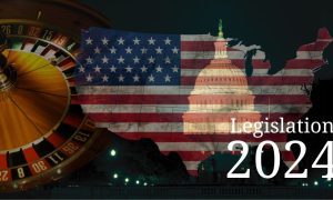Roulette Wheel, Capital Building, US Flag