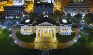 Virginia State Capital Building At Night