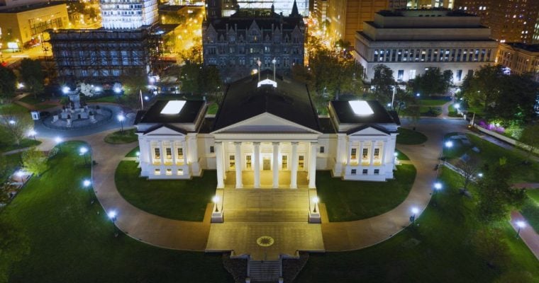 Virginia State Capital Building At Night