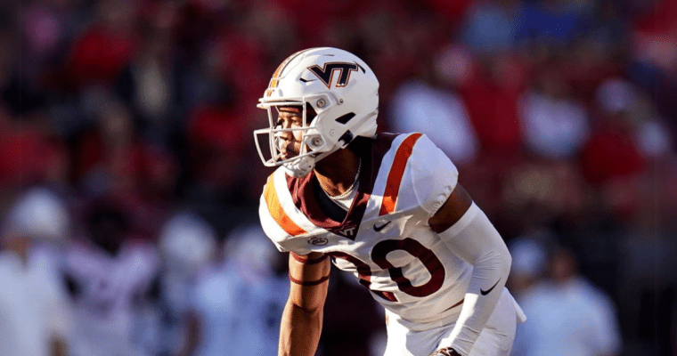 Virginia Tech Running Back P.J. Prioleau In NCAA Football Game