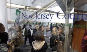 New Jersey Courts Window Lettering Crowd