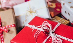 boxes wrapped with paper