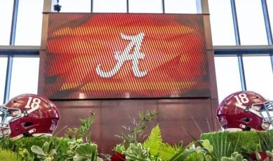 Alabama football helmets