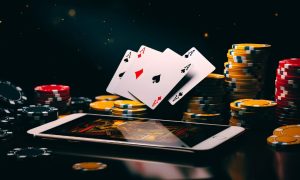 Cell Phone, Playing Cards, Poker Chips