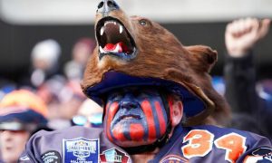 Chicago Bears Fan During NFL Football Game
