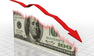 Financial Downtrend Graph Concept