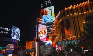 Images Of Queen Elizabeth II On Las Vegas Casino Marquees