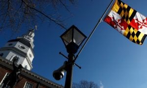 Maryland Capitol And State Flag