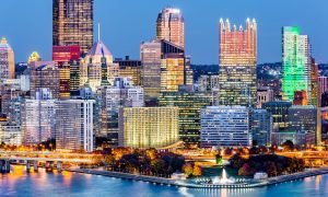 Pittsburgh, PA Skyline At Night
