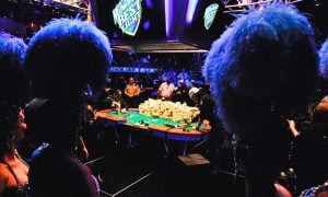 Showgirls Watch WSOP Championship In Las Vegas