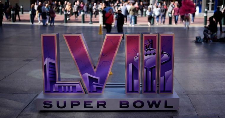 Sign for Super Bowl 58 In Las Vegas