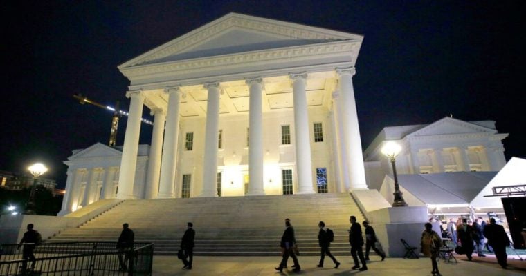 Virginia State Capitol At Night