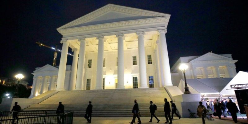 Virginia State Capitol At Night