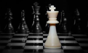 White King Chess Game Strategy concept