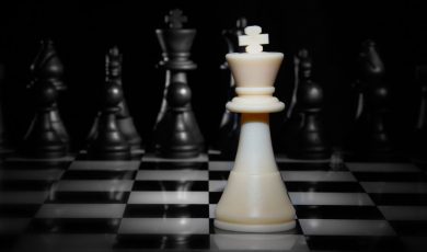 White King Chess Game Strategy concept